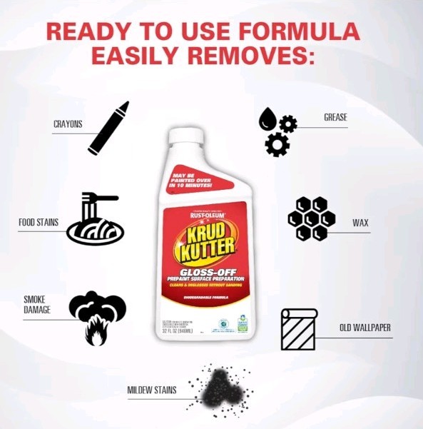 Krud Kutter Gloss Off Pre-Paint Surface Preparation 32 Oz