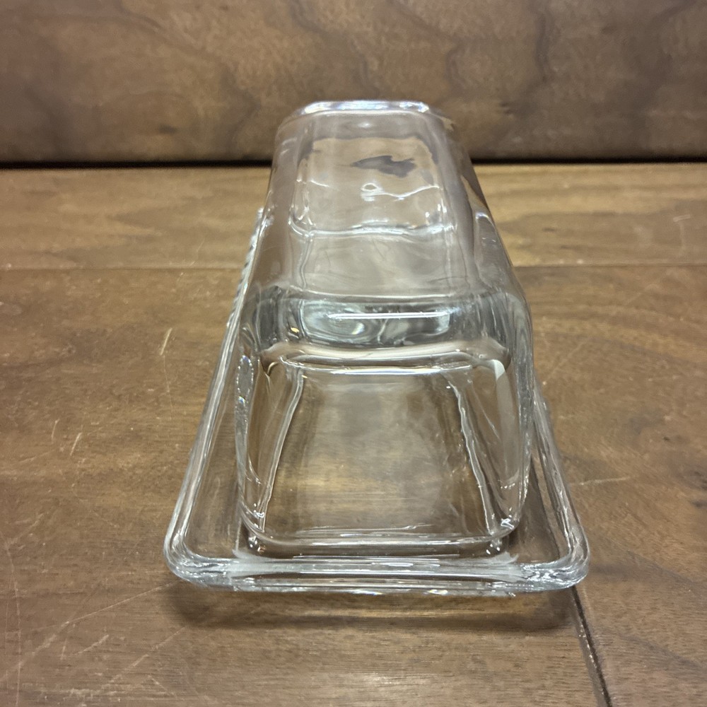 Mason Craft And More Butter Dish Clear Glass Rectangular Nice