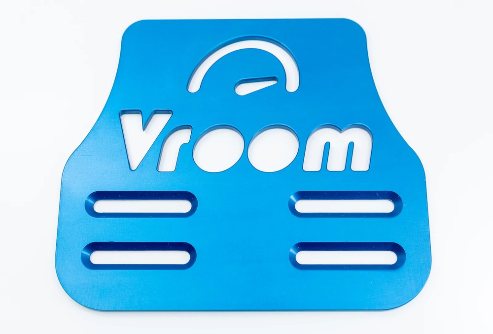 Vroom Universal Wheelchair Footplate 7" x 6" Front Bolt Fixed Blue