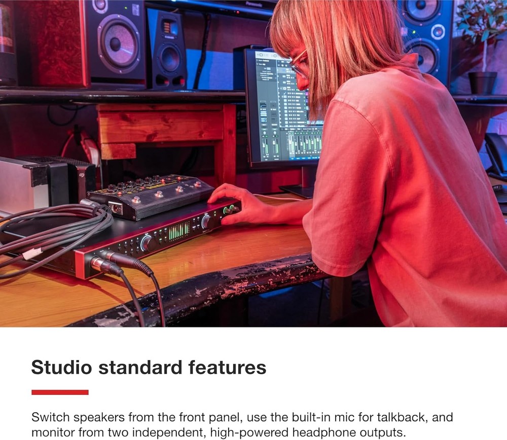Focusrite Scarlett 18i20 4th Gen USB Audio Interface for Multitrack Recording