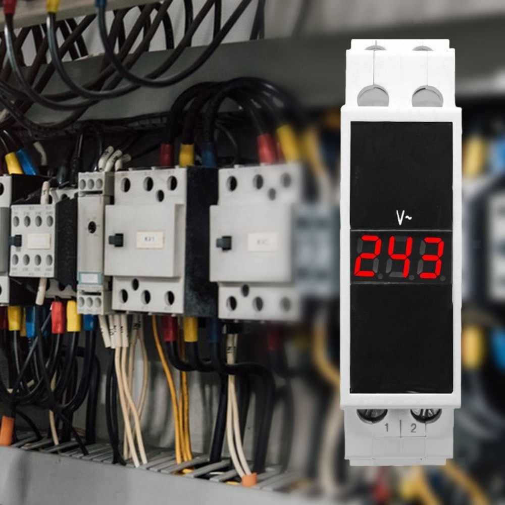 Din Rail Digital Display Voltmeter Single Phase Voltage