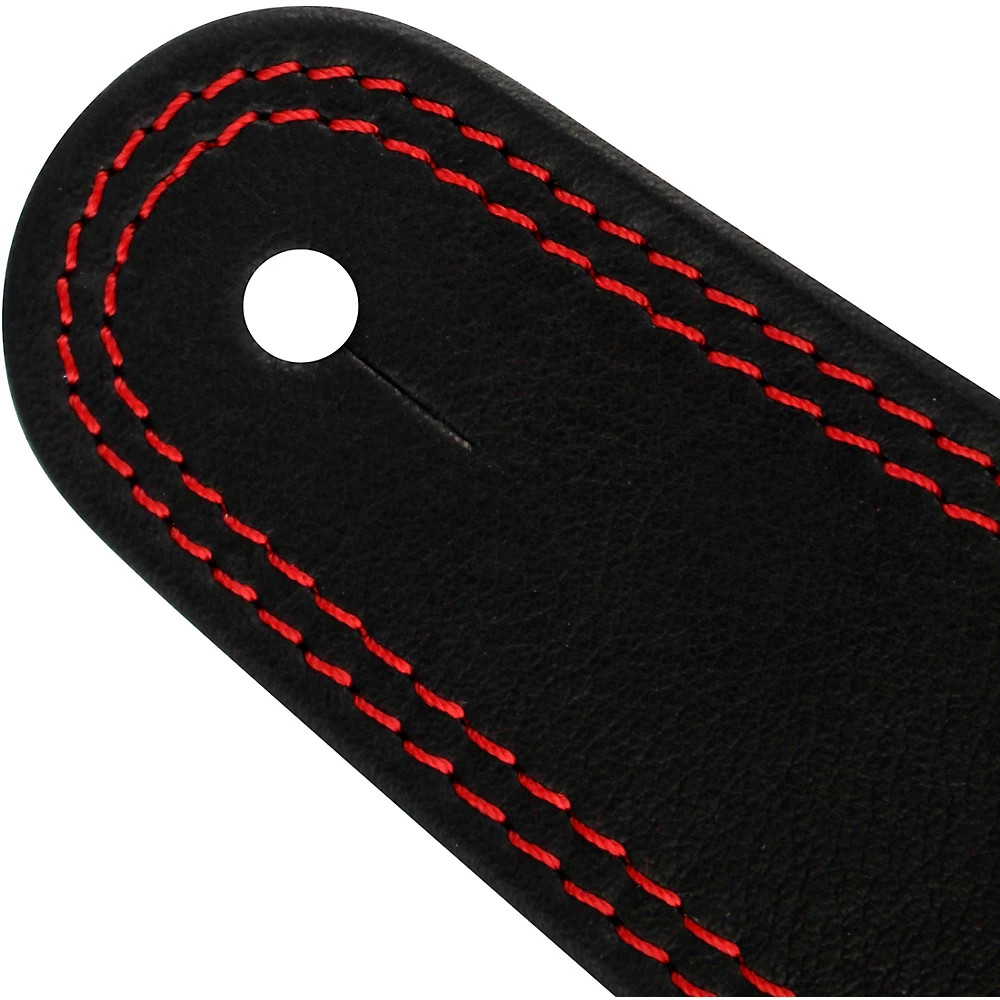 RICHTER Springbreak I Nappa Guitar Strap Black/Red 2.75 in.