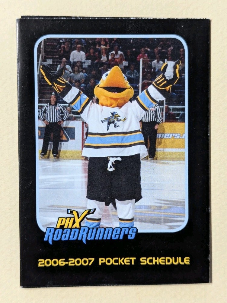 2006-07 Phoenix Roadrunners Hockey Pocket Schedule ECHL 🏒🥅 🚩