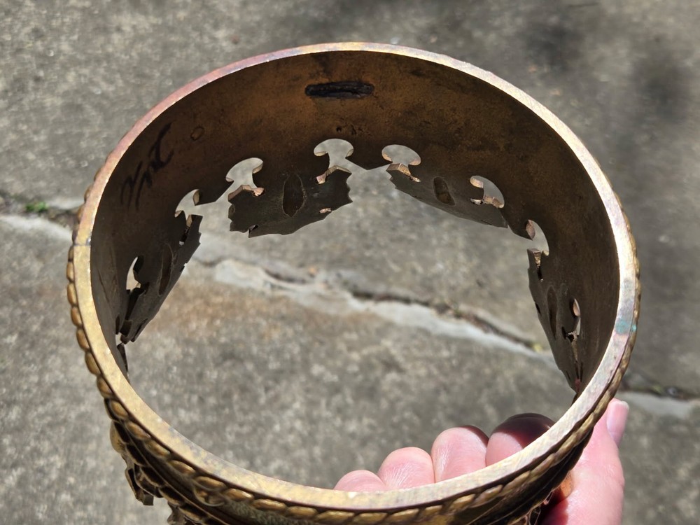 Vtg. Solid Brass Crown. Unmarked.
