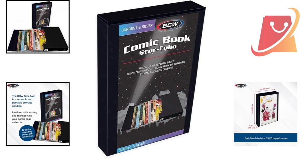 Comic Book Storage Case 11x8 Inches Magnetic Closure for Current Silver Age