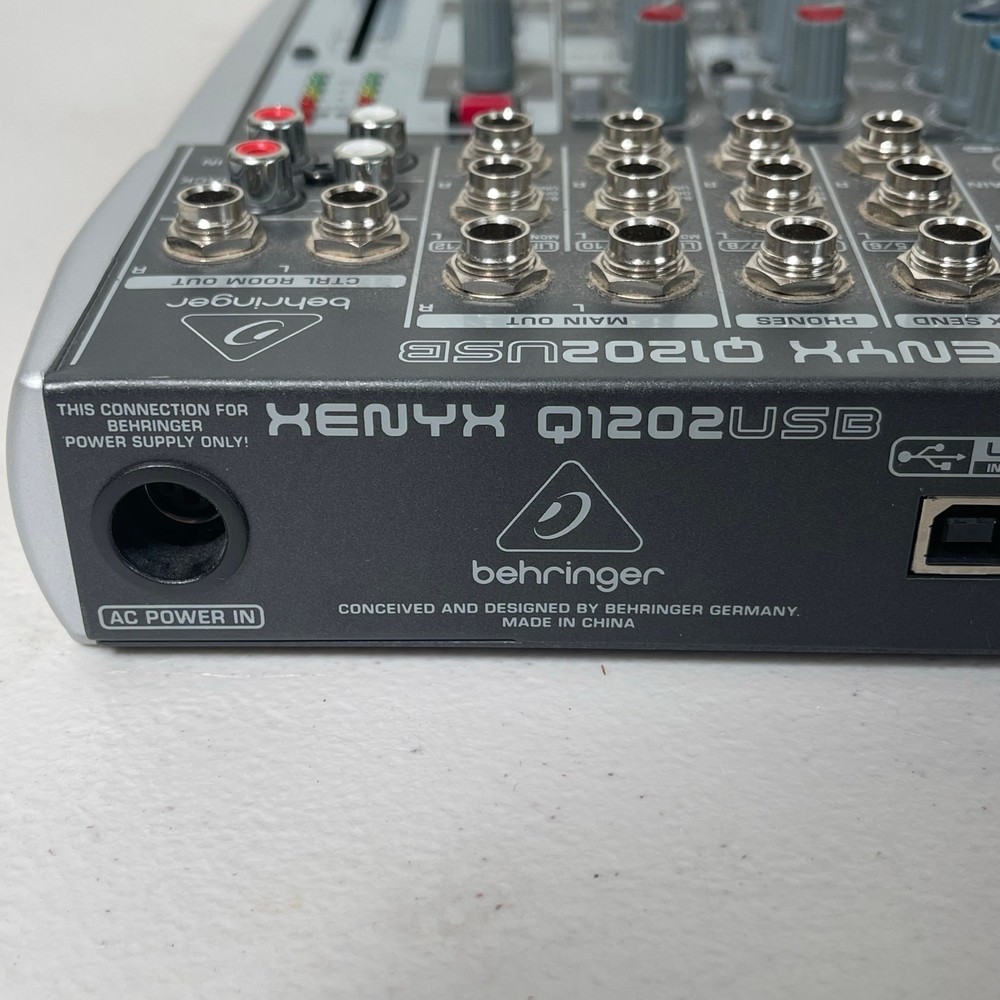 Behringer Xenyx Q1202USB Compact Audio DJ Mixer UNTESTED