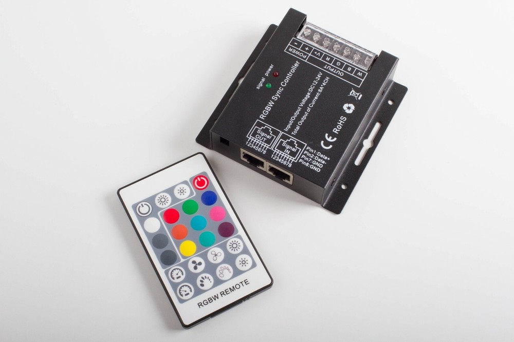 RGB / RGBW LED light controller Heavy Duty + wireless remote control