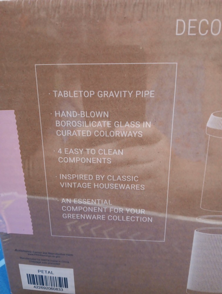 8" NWTN Glass Deco Tabletop Gravity Pipe PETAL