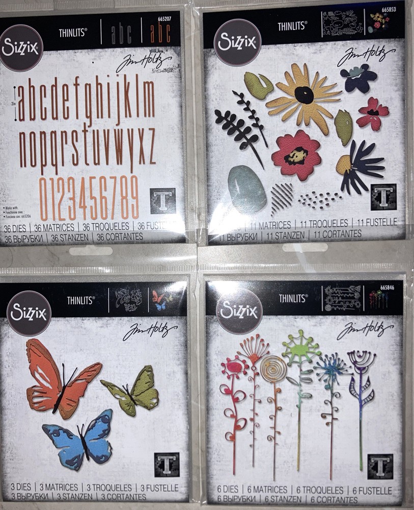 Sizzix Thinlits Metal Die Pack designed by TIM HOLTZ 35+ TO CHOOSE FROM
