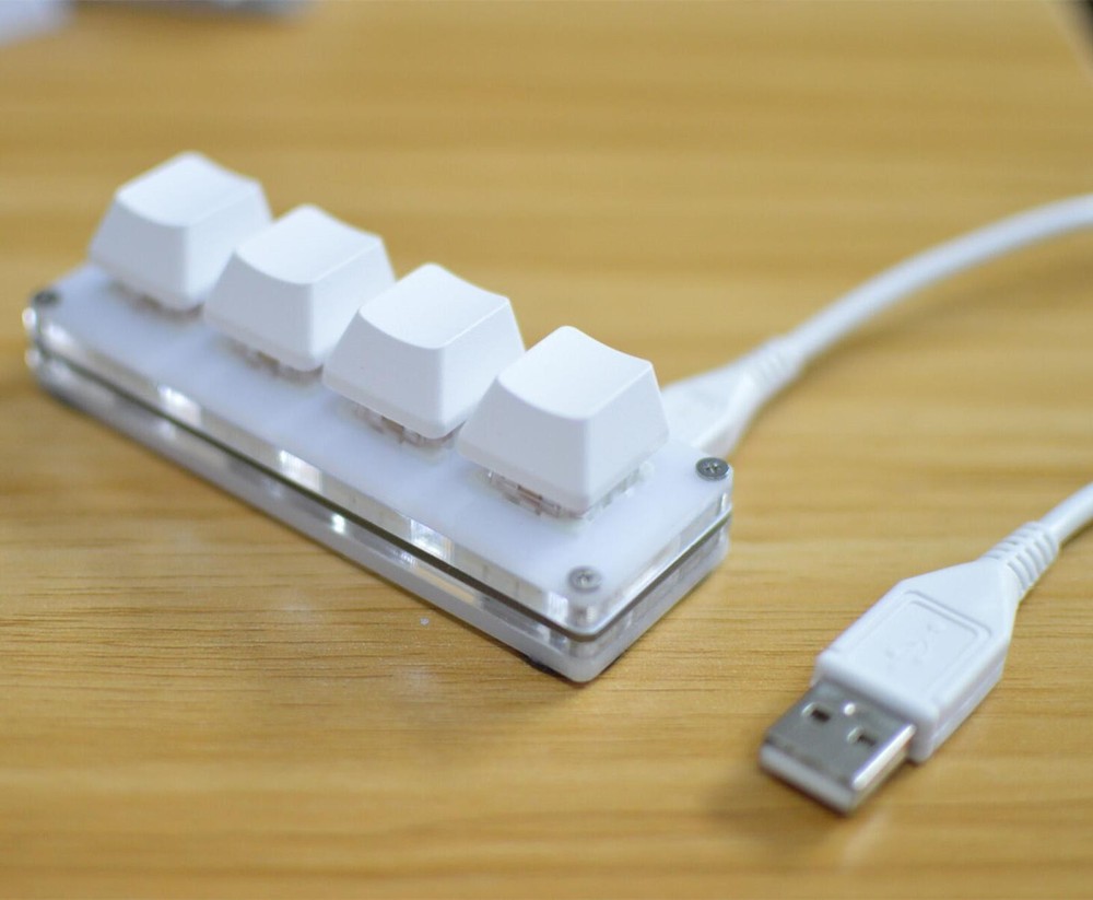 4Keys USB Mini Mechanical Keyboard DIY Custom Shortcut Macro Programmable Keypad