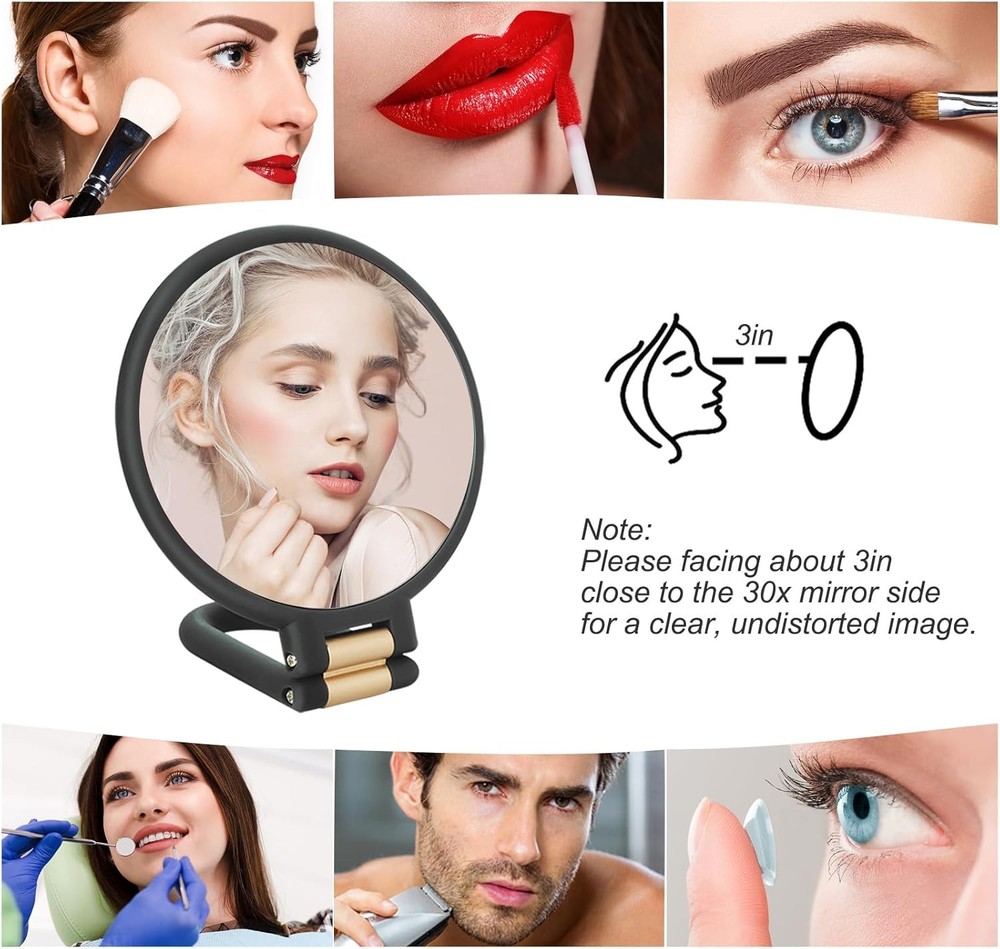 2025 Upgraded 30X Magnifying Mirror with Light, Makeup Mirror with 2-Level Li...