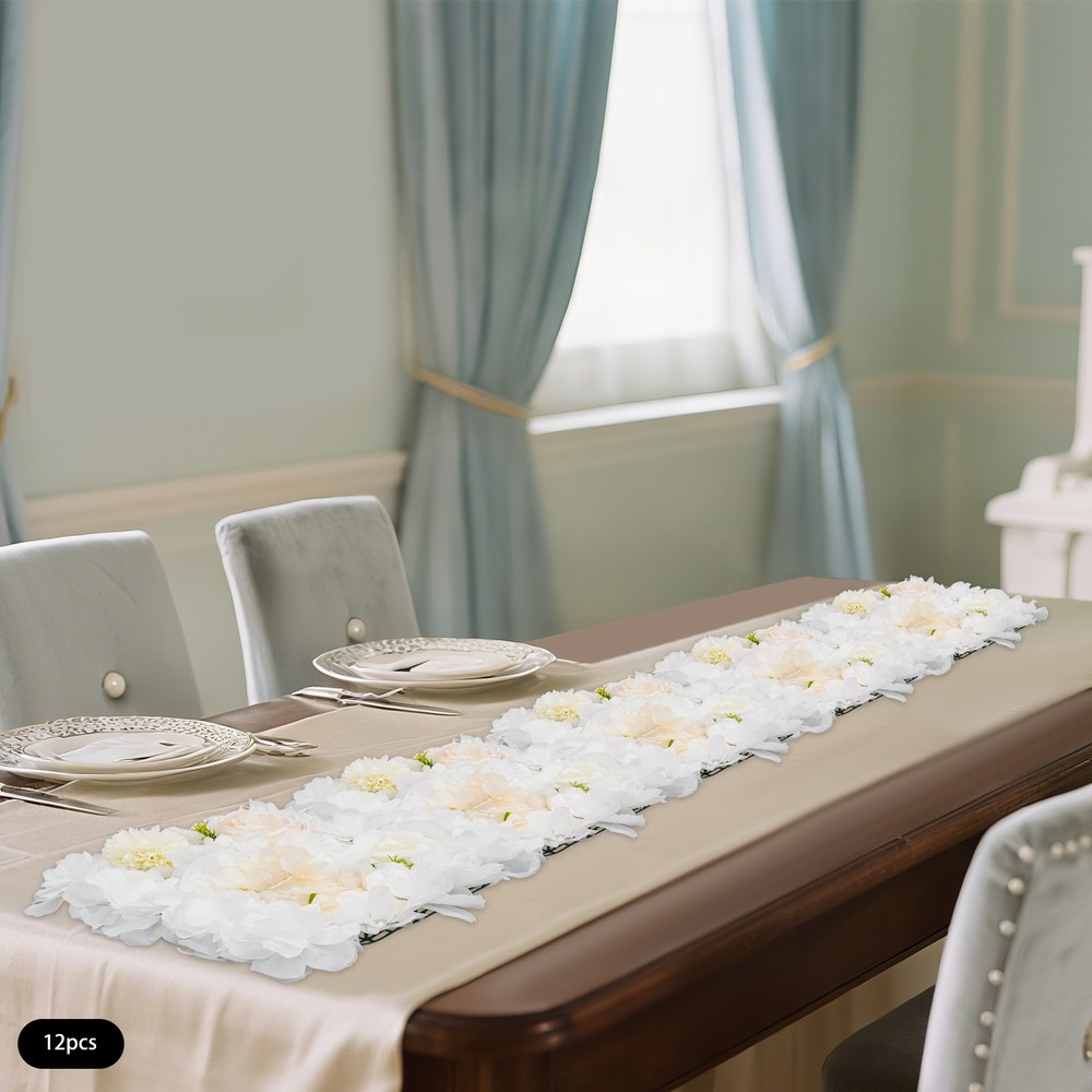 12PCS Silk Artificial Flower Wall Panels for Elegant Backdrops