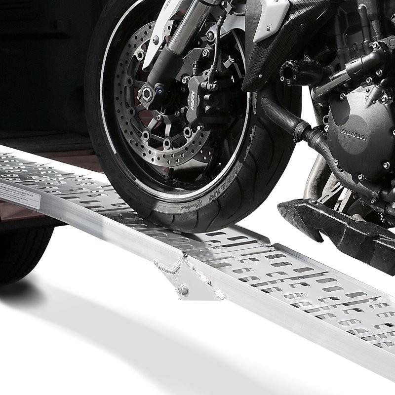 Motorcycle alu loading ramp CS1 set wheel chock Easy Plus folding max 340k