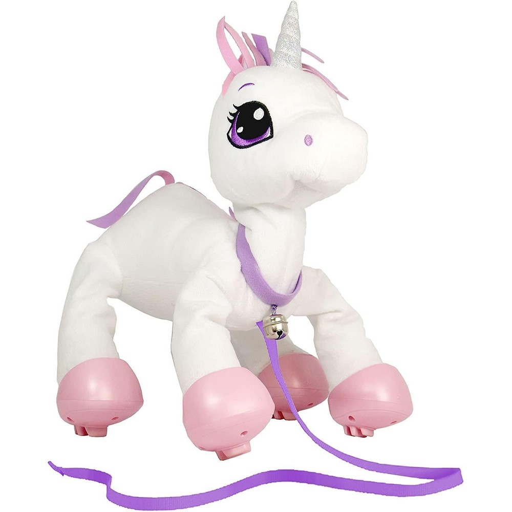 Peppy Pets Walking Unicorn White No Batteries Required Bouncing Pet Interactive
