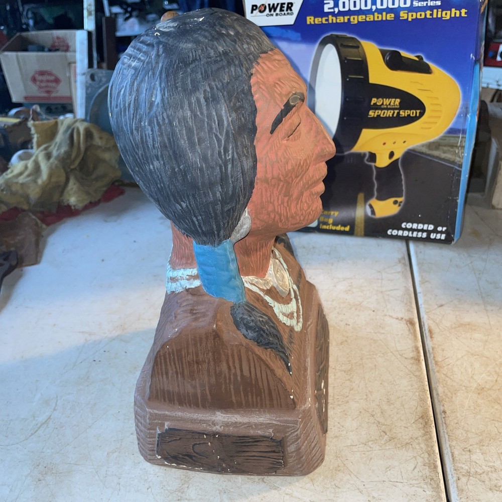 Vintage 1960's Cigar Store Indian Bust