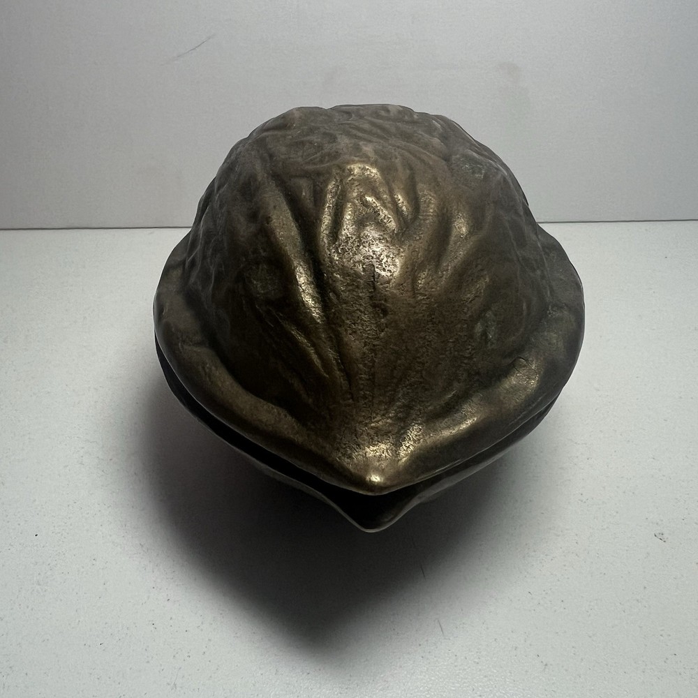 SOLID BRASS NUTCRACKER WALNUTS Vintage LARGE Walnut Shaped