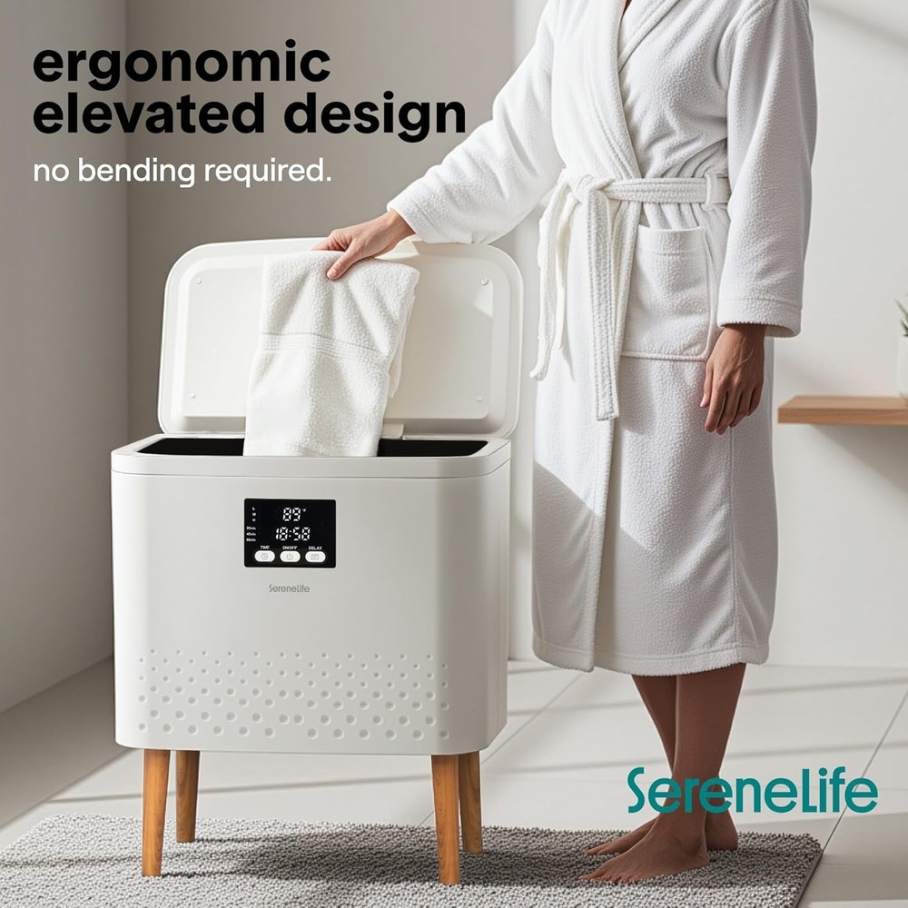 Effortless Towel and Blanket Warmer - Adjustable Settings & Compact Design