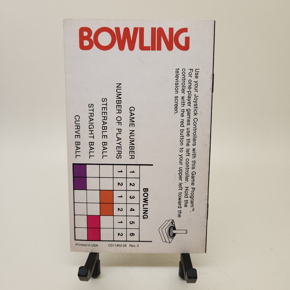 Atari Instruction Manual Booklet - Bowling 1979