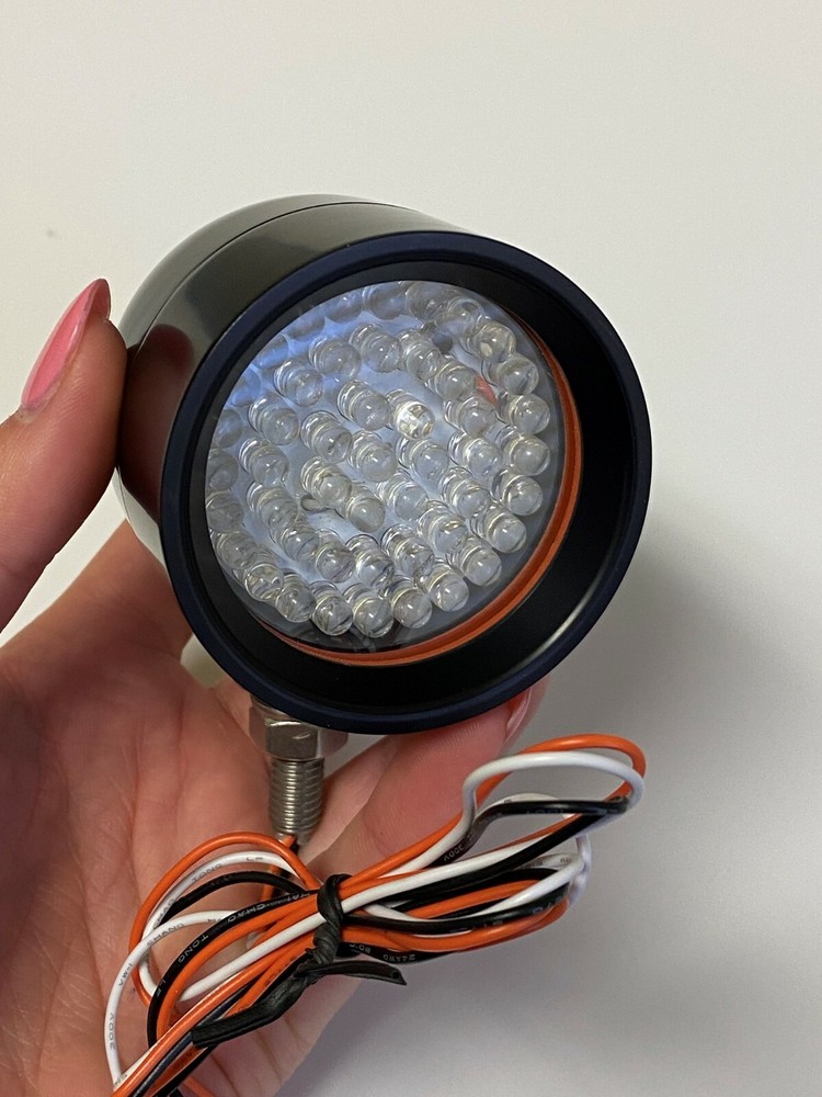 Custom Dynamics Billet Bullet with White LEDs Run/Turn - Black/Clear
