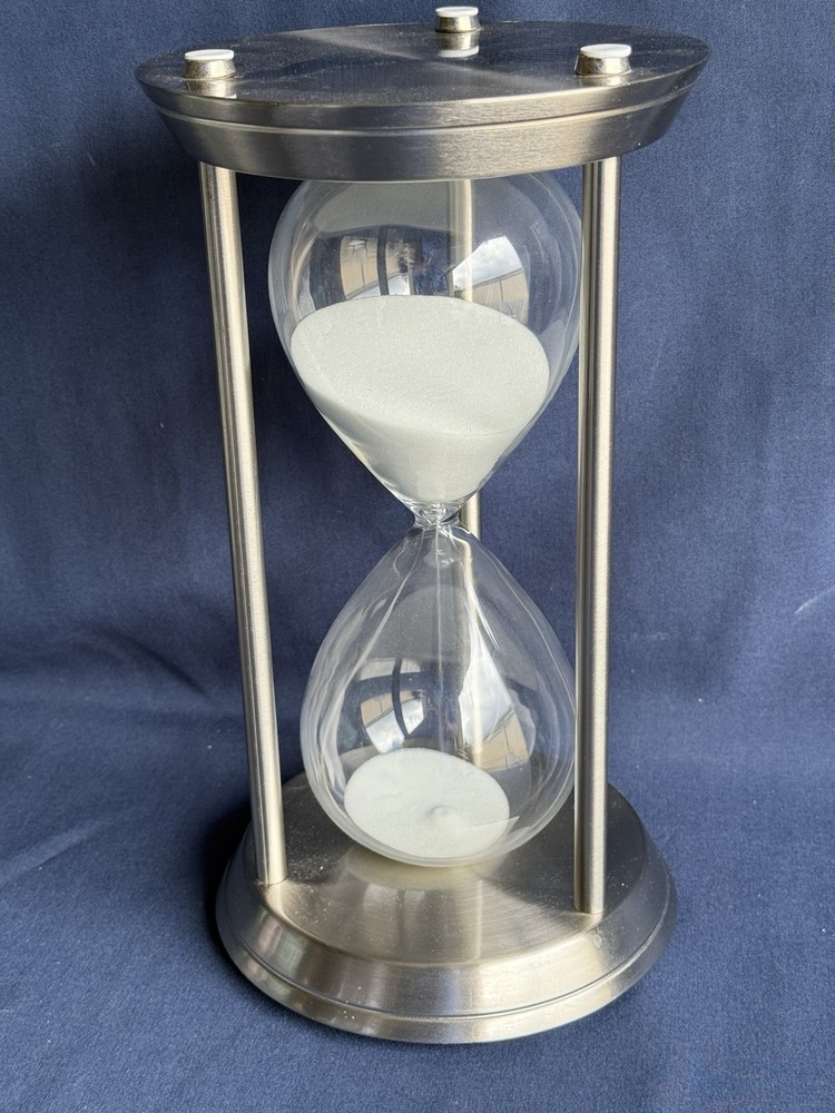 12 1/2” Stainless Fixed Hour Glass Timer Sand. Beauty!