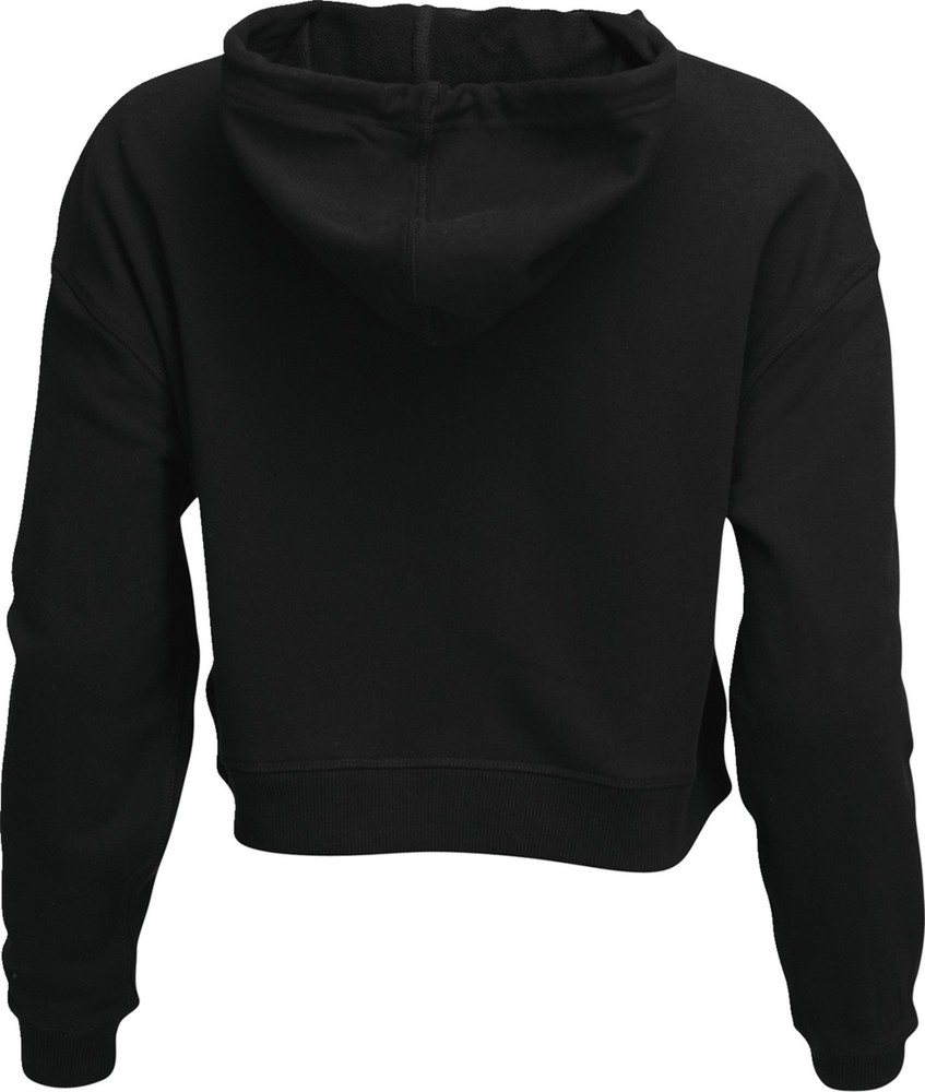 Thor Noise Womens Pullover Cropped Hoody Black