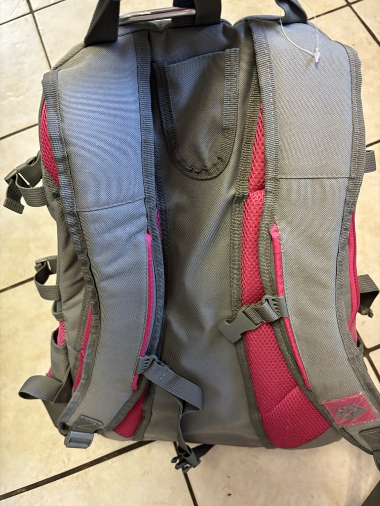 Large softball backpack 2 bats Backpack bag. Excellent Condition. Grey-pink.