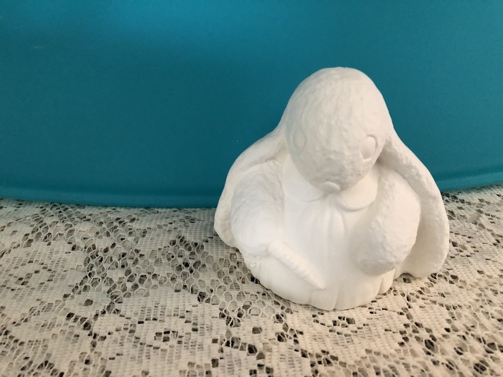 Mr. and Mrs. Rabbit Ceramic Bisque Ready-to-Paint - you get both