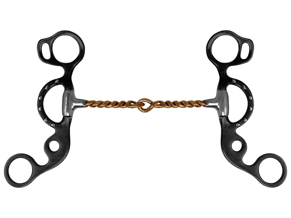 Showman Short Shank Twisted Copper Wire Snaffle Bit