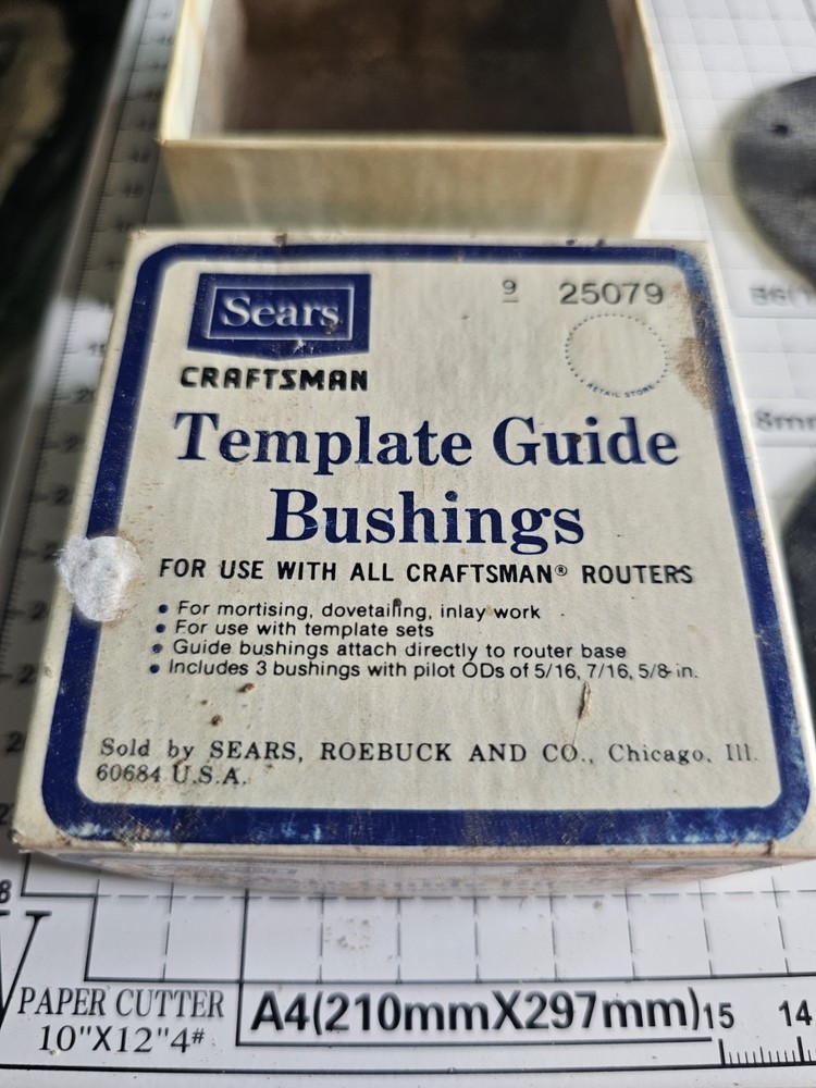 Template Guide Sears Vintage Bushings
