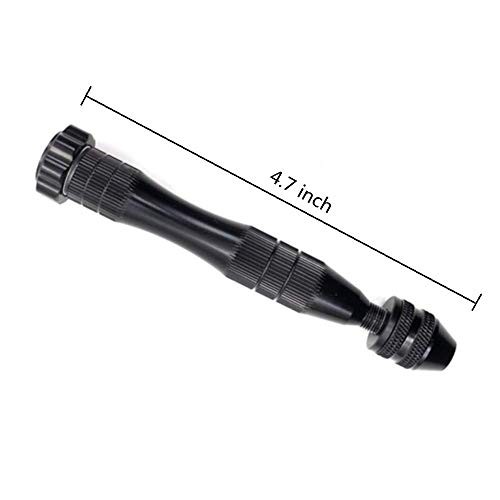Precision Pin Vise Hand Drill - Steel Manual Tool with 20-Piece Micro Bits