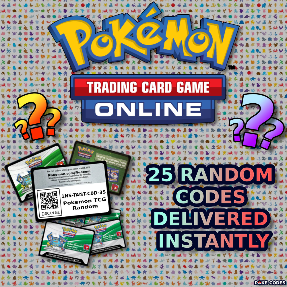Pokemon - 25 Random Codes TCG Code Cards - INSTANT DELIVERY