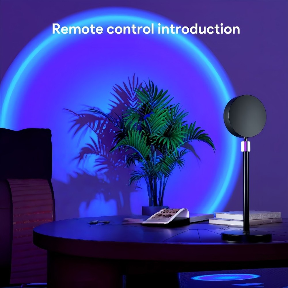 Sunset Lamp Projector 16 Colors LED Rainbow Light Remote Night Decor Gift