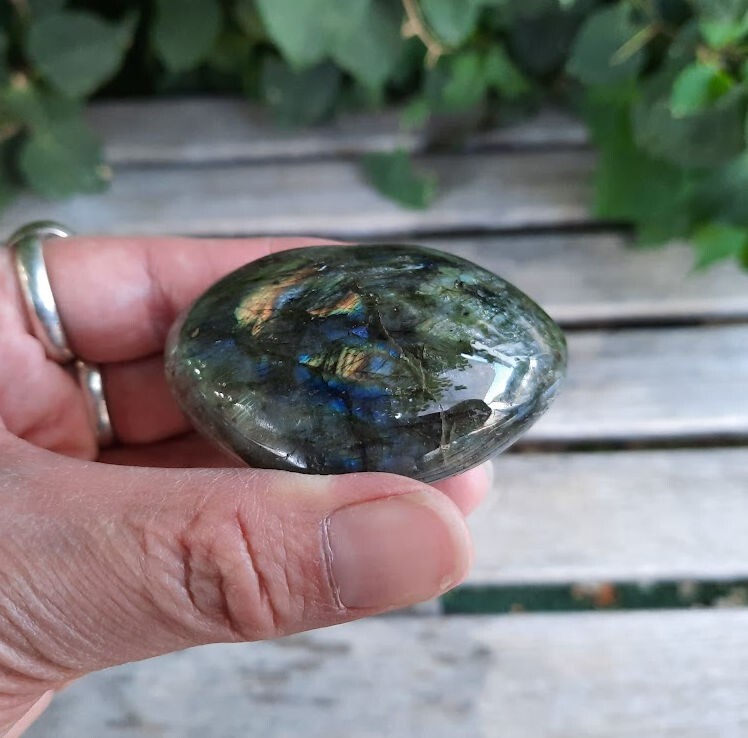 Labradorite Heart, Transformation, Higher Realm Connection, Full Potential