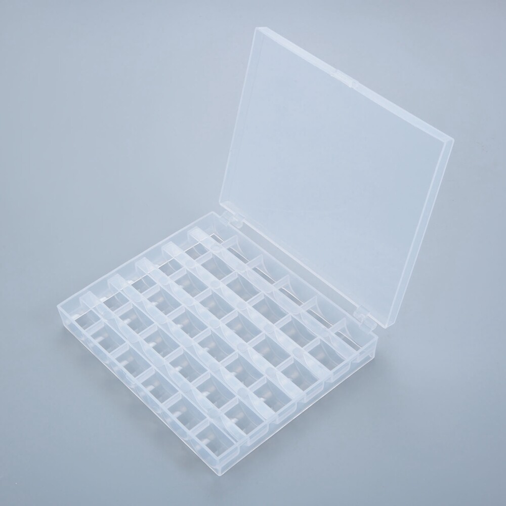 36 Grids Bobbin Case Plastic Storage Box Thread Organizer Holder Sewing Access