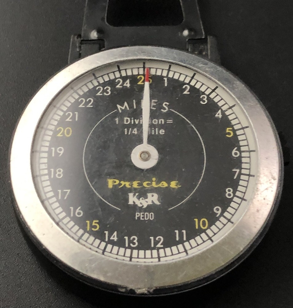 Vintage K&R Precise Pedometer with Clip  Cl.4