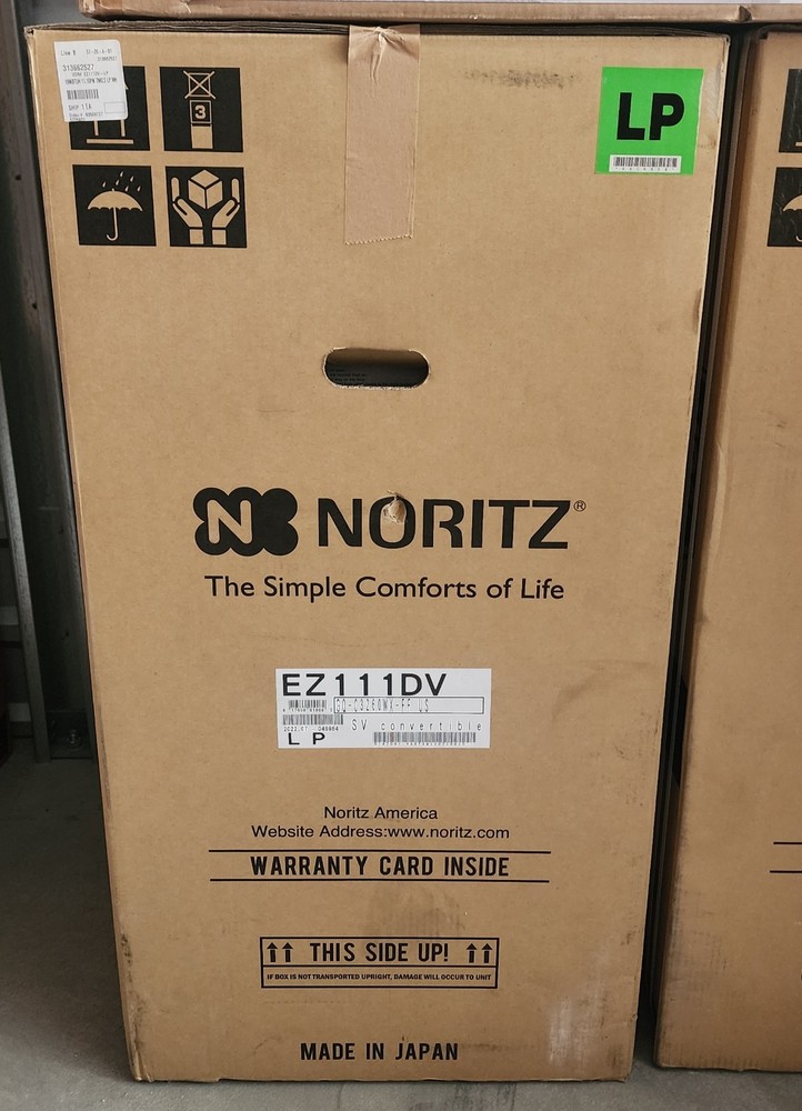 New Noritz EZ Series EZ111-DV-LP Residential Liquid Propane Water Heater🔥