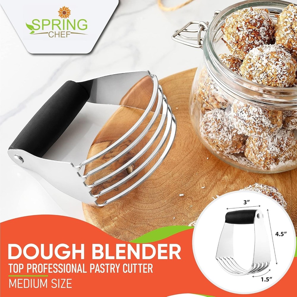 Rust-Resistant Medium Dough Blender - Effortlessly Blend Cold Butter for Baking