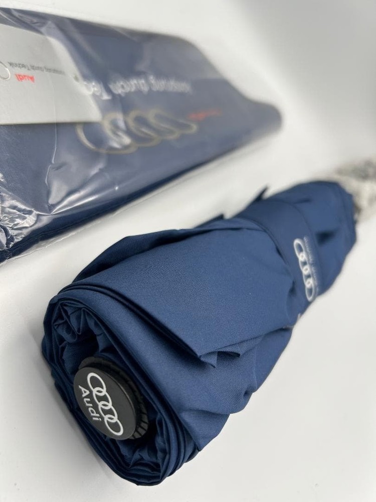 AUDI Navy Folding Umbrella, Four Rings new