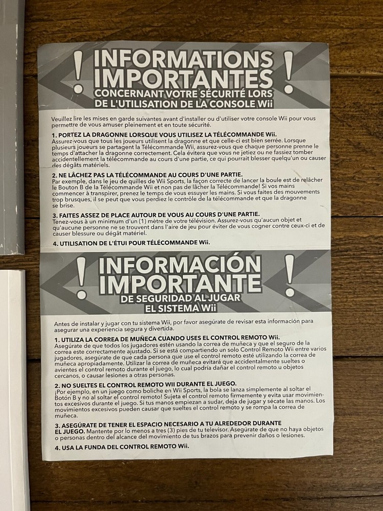 Nintendo Wii Original Manual & Operations System Setup Book w/ Controller Insert