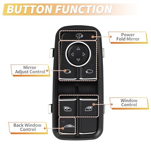 Front Left Driver Side Power Window Switch for Porsche 911 2012 2013 2014