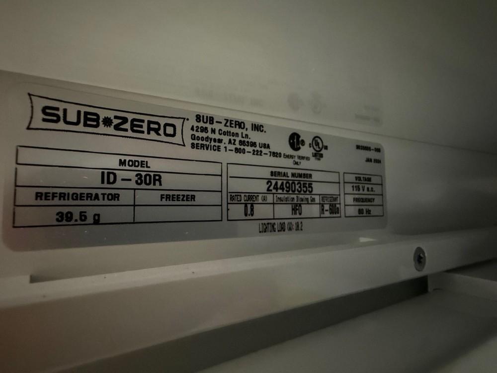 30” Subzero Refrigerator Drawers Panel Ready ID30R (New 2024)