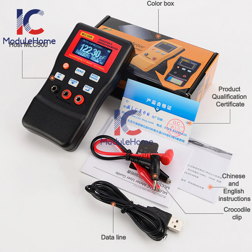 MLC500 Auto Range Capacitance Inductance Meter Digital Capacitance Tester New