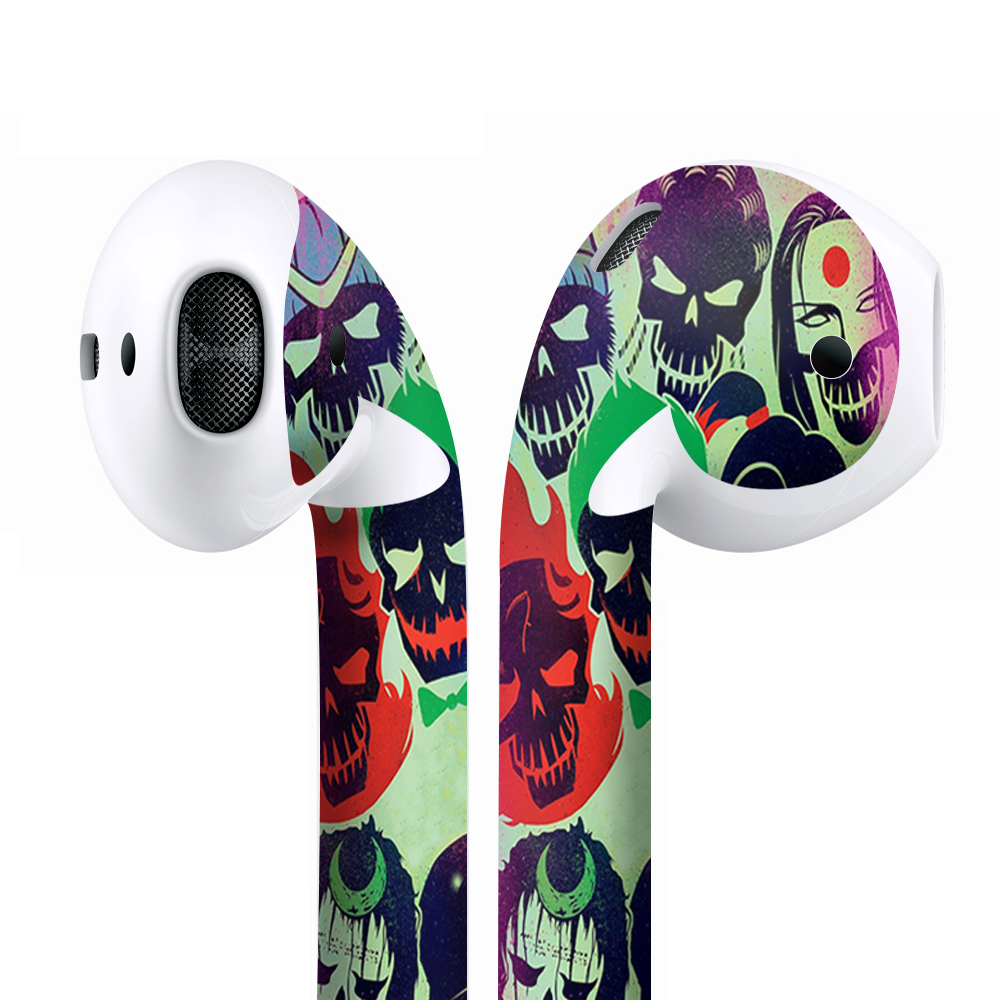 Skins Wraps compatible for Apple Airpods Skull Squad