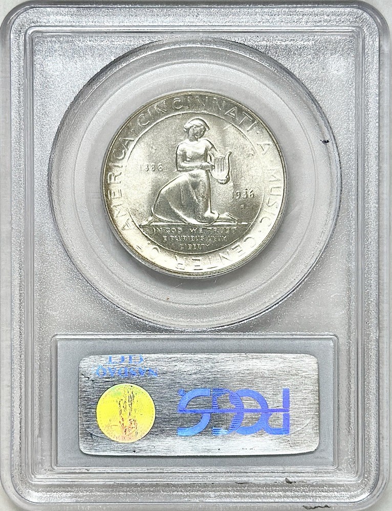 1936 S CINCINNATI COMMEMORATIVE HALF DOLLAR PCGS MS65