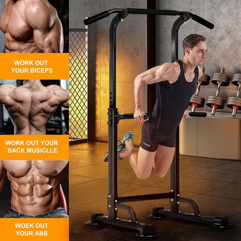 Power Tower Pull Up Dip Station Multi-Function Fitness Equipment