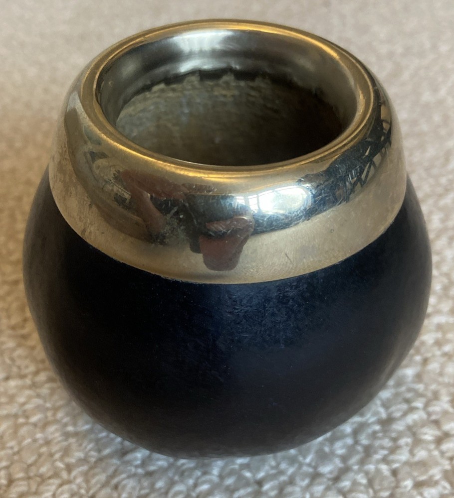 Vintage Silver Gourd Yerba Mate Cup