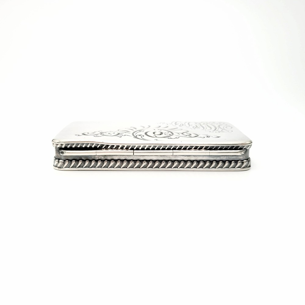 Antique Howard & Co Sterling Silver 3 Compartment Stamp Box #8633