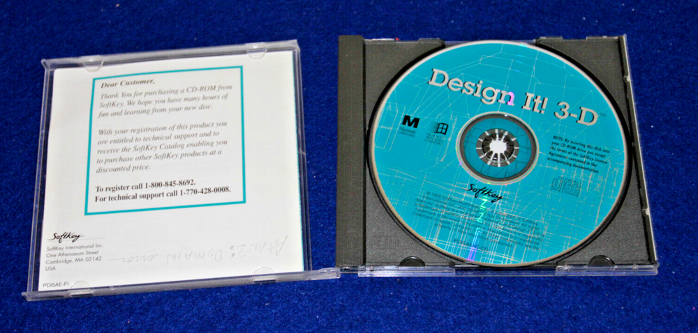 Softkey Design It 3-D (CD-ROM, Windows) Disc with User Insert Only - Take a L@@K