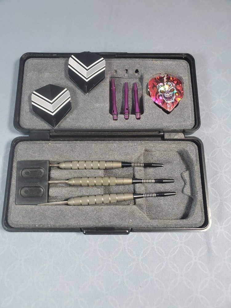 Harrows Assassin Darts Set Dennis Priestley With Plastic Case