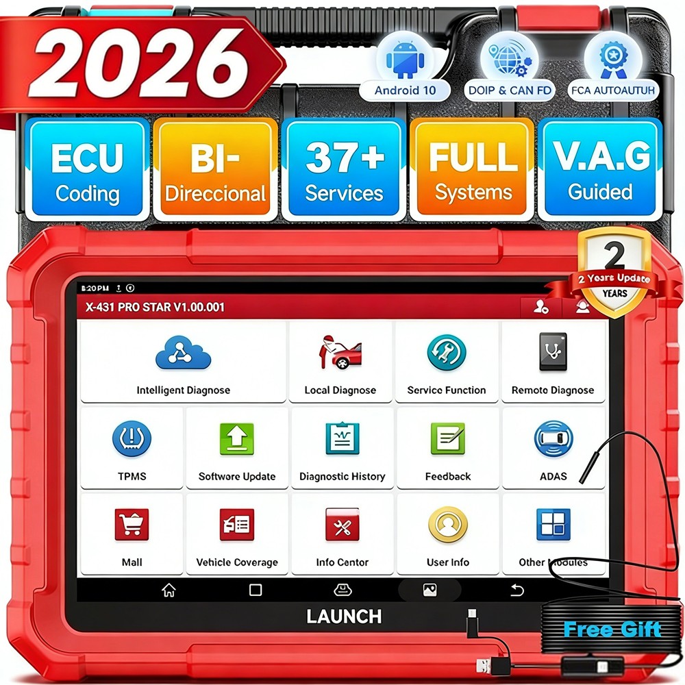 LAUNCH X431 PRO Star V+ Bidirectional Car OBD2 Diagnostic Scanner ECU Coding